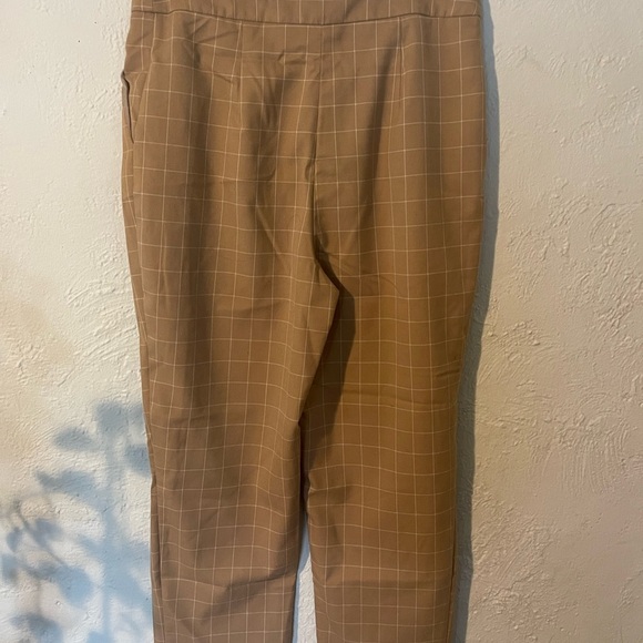 Topshop Tan Checkered Pants - Picture 6 of 7